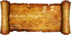 Endresz Piroska névjegykártya