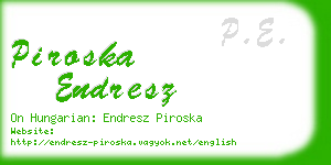 piroska endresz business card